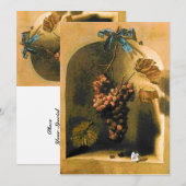 Faire-part FRUITS DE SAISON -PROSPÉRITÉ jaune marron blanc gl (Devant / Derrière)