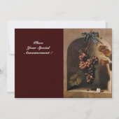 Faire-part FRUITS DE SAISON - PROSPÉRITÉ, jaune vert marron (Dos)