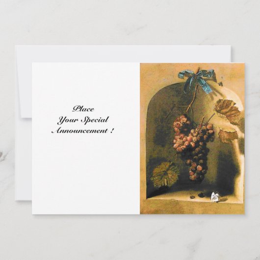 Faire-part FRUITS DE SAISON - PROSPÉRITÉ, or jaune brun (Dos)