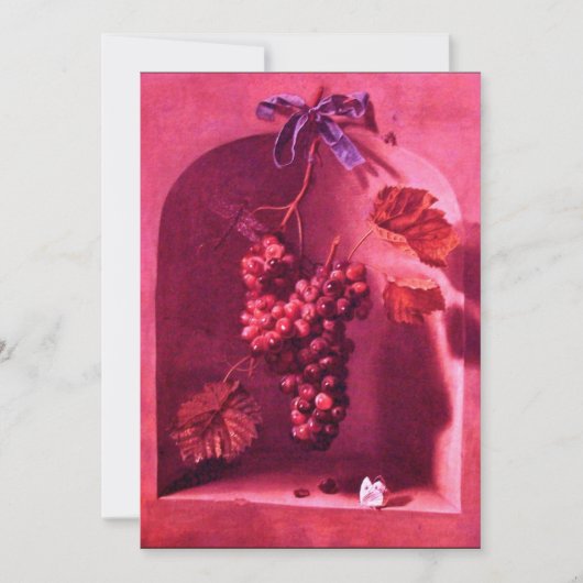 Faire-part FRUITS DE SAISON - PROSPÉRITÉ, rose rouge marron (Devant)