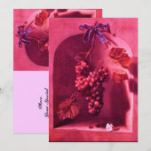 Faire-part FRUITS DE SAISON - PROSPÉRITÉ, rose rouge marron (Devant / Derrière)