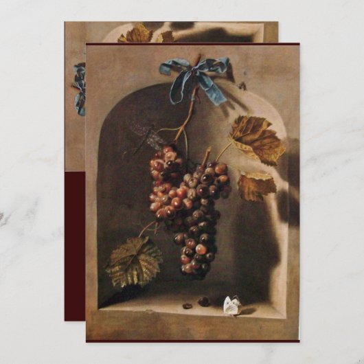 Faire-part FRUITS DE SAISON - PROSPÉRITÉ, vert jaune brun (Devant / Derrière)