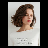 Faire-part Full Bleed Elegant Photo Graduation Announcement