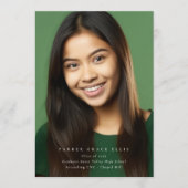 Faire-part Full Bleed Modern 2 Photo Graduation Announcement (Devant)