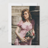 Faire-part Full Bleed Modern Script Gradué Simple Photo (Devant)