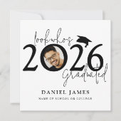 Faire-part Fun Look who's Graduated Photo Graduation (Devant)