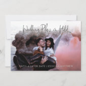 Faire-part Fun Photo personnalisée Postponction Mariage manus (Devant)