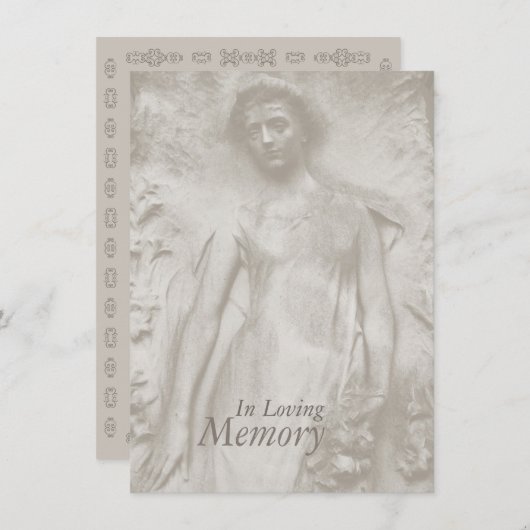 Faire-part funèbre dans la mémoire affectueuse (Devant / Derrière)