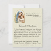 Faire-part Funérailles catholiques Marie Jésus Prière religie (Dos)