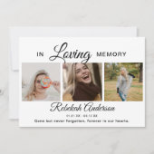 Faire-part Funérailles de collection de photos moderne 3 (Devant)