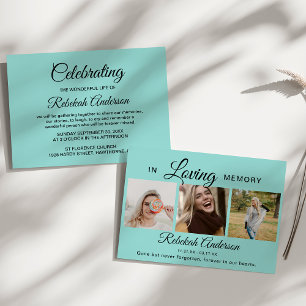 Faire-part Funérailles de collection de photos moderne 3