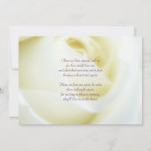 Faire-part Funérailles ou mémorial Floral White Rose (Dos)