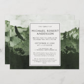 Faire-part funéraire commémoratif de la forêt d'aq (Devant / Derrière)