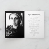 faire-part funéraire : croix élégante (Intérieur)