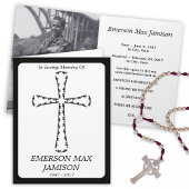 faire-part funéraire : croix élégante