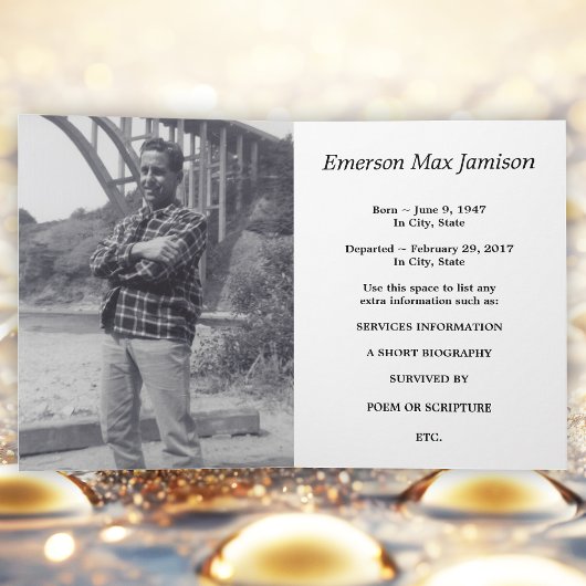 faire-part funéraire : croix élégante