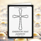 faire-part funéraire : croix élégante