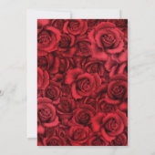 Faire-part funéraire de la carte de deuil Rose rou (Dos)