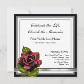 Faire-part funéraire de Red Rose (Devant)