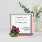 Faire-part funéraire de Red Rose (Debout devant)