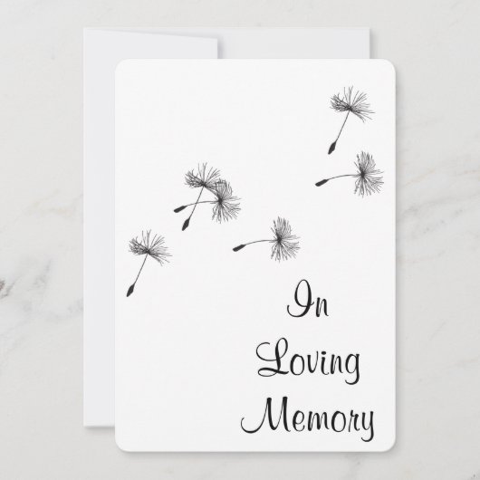 Faire-part funéraire du Dandelion Seed Puffs (Devant)