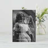 Faire-part funéraire du service commémoratif Angel (Debout devant)