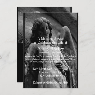 Faire-part funéraire du service commémoratif Angel