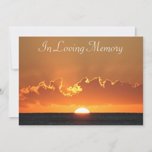 Faire-part funéraire du service commémoratif de Su (Devant)