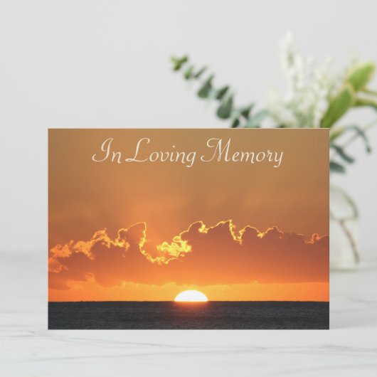 Faire-part funéraire du service commémoratif de Su (Debout devant)