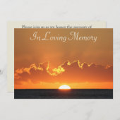 Faire-part funéraire du service commémoratif de Su (Devant / Derrière)