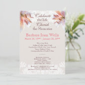 Faire-part funéraire du service commémoratif de Ti (Debout devant)