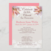 Faire-part funéraire du service commémoratif de Ti (Devant / Derrière)