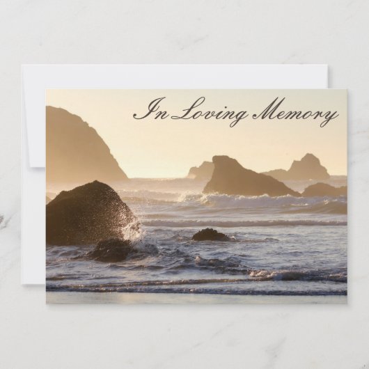 Faire-part funéraire du service commémoratif Ocean (Devant)