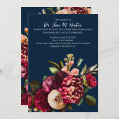 Faire-part funéraire floral de la Marine 011124H (Devant / Derrière)