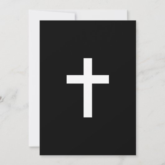 Faire-part funéraire moderne en noir et blanc (Dos)