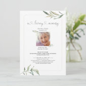 Faire-part funéraire personnalisé avec photo (Debout devant)