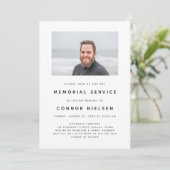 Faire-part funéraire photo minimaliste moderne (Debout devant)