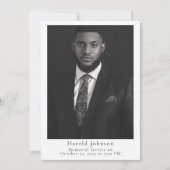 Faire-part funéraire photo simple (Devant)