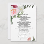 Faire-part funéraire rose Roses / Invitation (Dos)