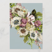 Faire-part funéraire vert Floral (Dos)