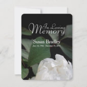 Faire-part funéraire White Peony I (Devant)