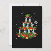 Faire-part Funky Boston Terrier Noël Arbre Chien Masque de No (Devant)