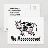 Faire-part Funny Cow Changement d'adresse Carte postale (Devant / Derrière)