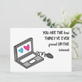 Faire-part Funny Valentine Hearts Computer (Debout devant)