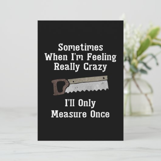 Faire-part Funny Woodworker Carpenter (Debout devant)