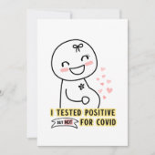 Faire-part FunnyJ'ai testé une grossesse positive (Devant)