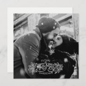 Faire-part Futur M. & Mme fiançailles d'hiver mistletoe (Devant / Derrière)