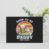 Faire-part Futur Papa 2025 Premier Papa 2025 Rétro (Debout devant)