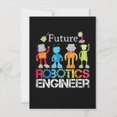 Faire-part Futur Robotique Ingénieur Robots Costume d'amour c (Devant)