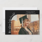 Faire-part Future Looks Bright Black Curved Photo (Devant)